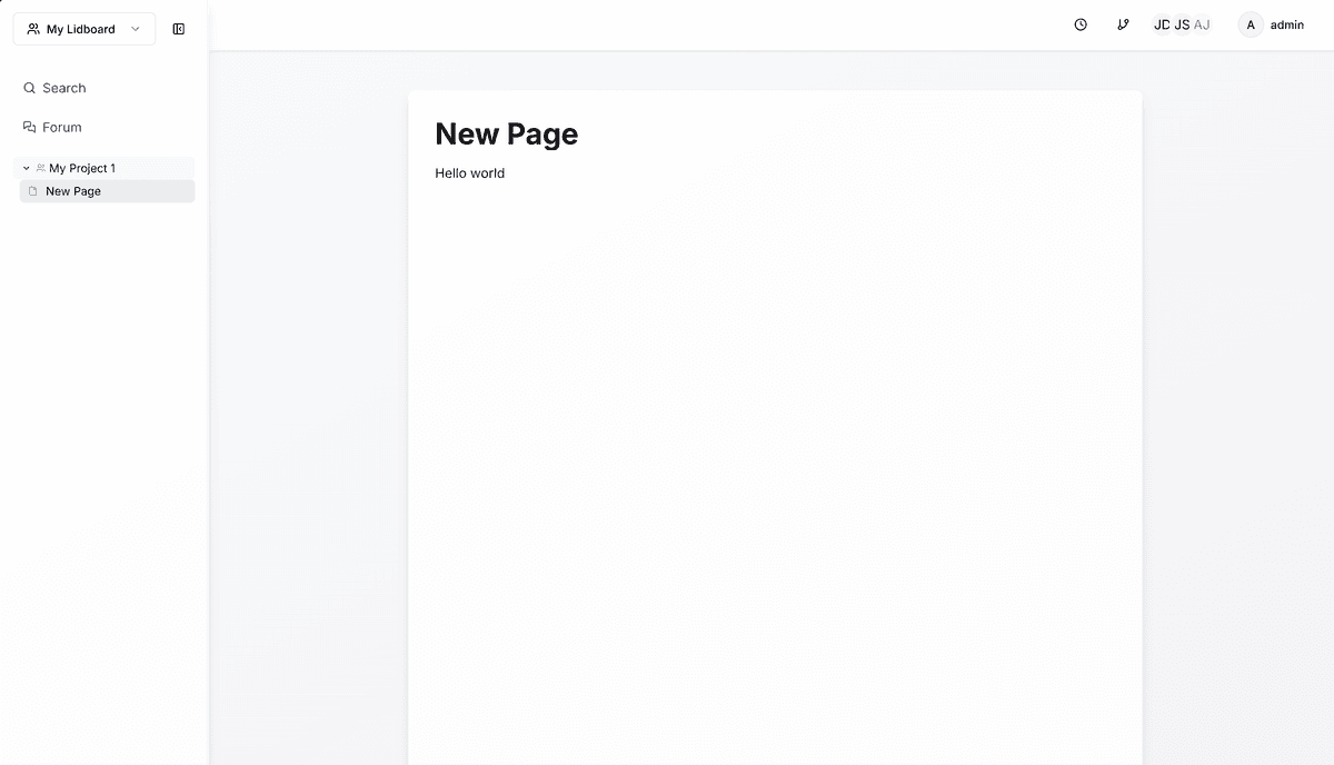Interface Lidboard